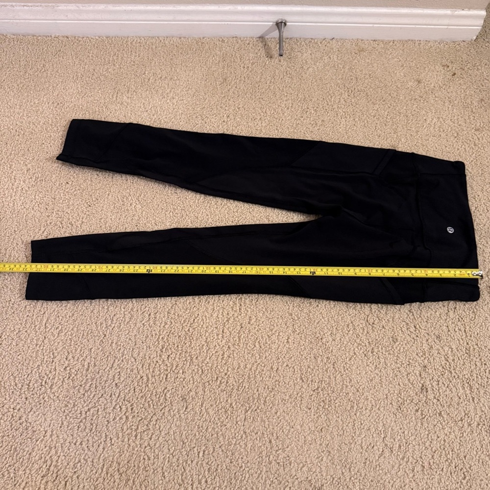Lululemon Black High-Rise Pocket Leggings Size 4 - Picture 4 of 7